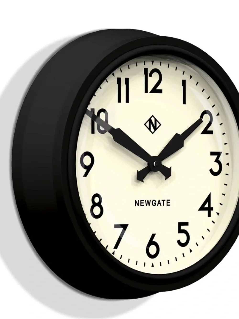 Newgate 50s Electric Retro Wall Clock, Black, 37cm
